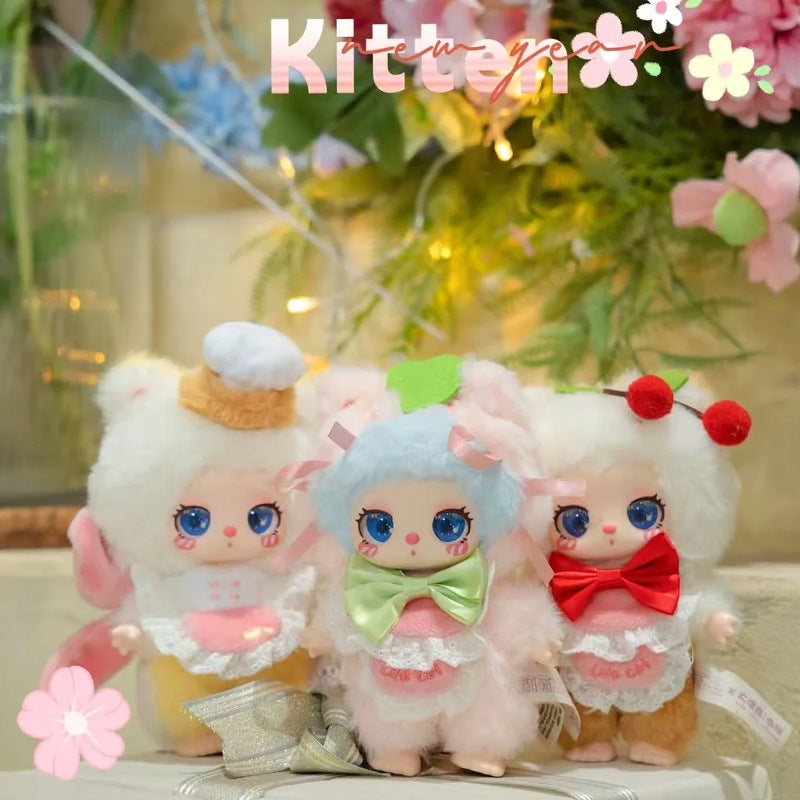 Lila Fourth Generation LIILA Chef Kitten Plush Blind Box Figurine Bedroom Girly Decoration