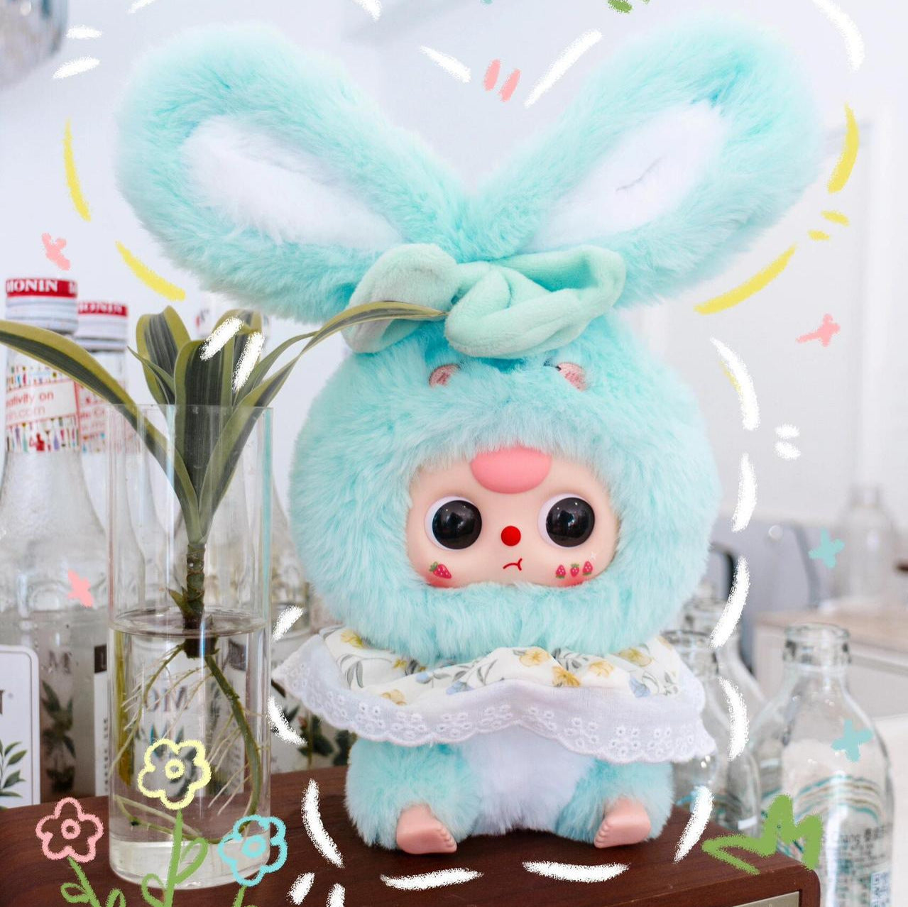 Official Baby Three Three-Year-Old Lily Rabbit Town Second Generation Series Plush Blind Box Trendy Toy Decoration Gift