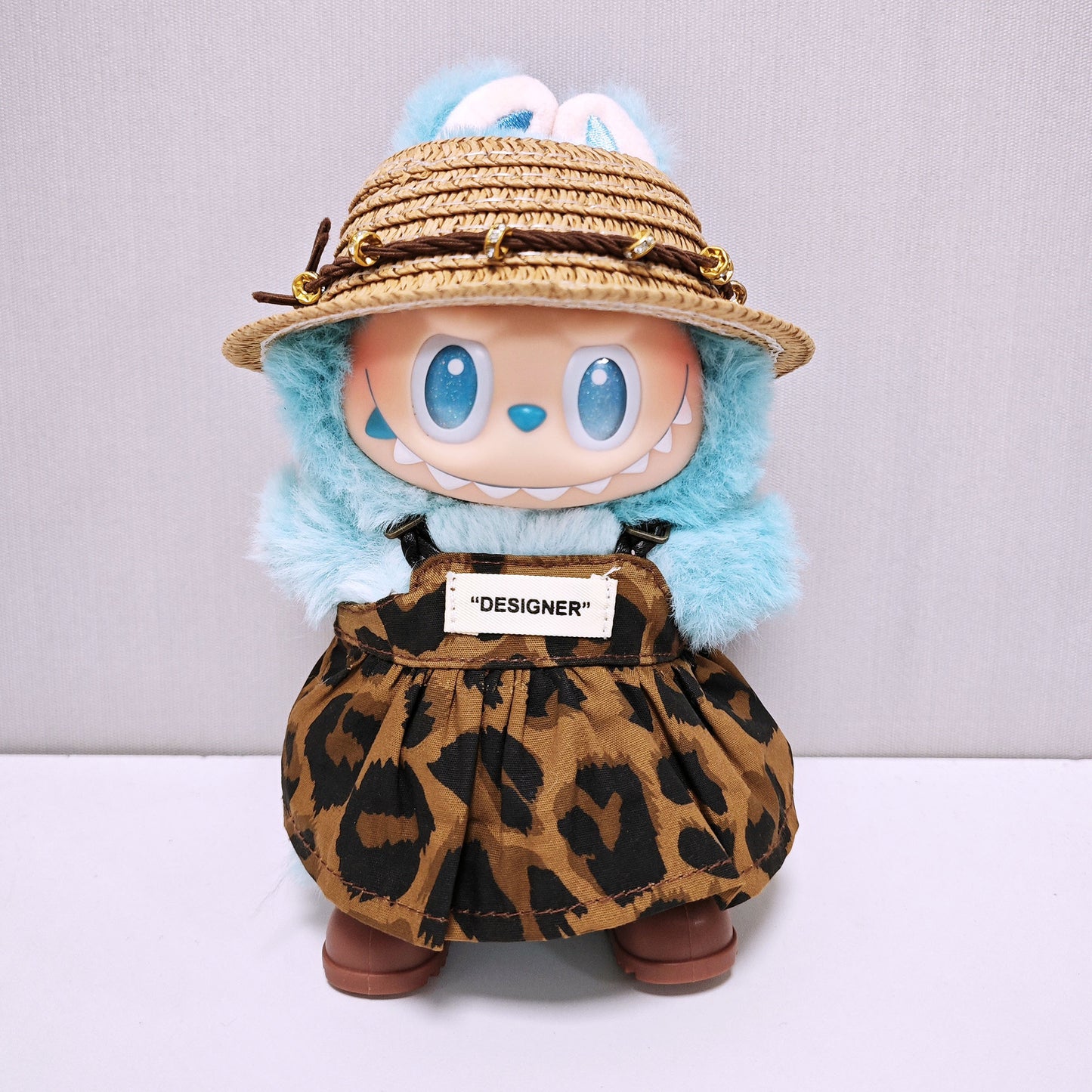 1st, 2nd, and 3rd Generation Labubu Clothes Leopard Print Strap Dress Labubu Doll Clothes