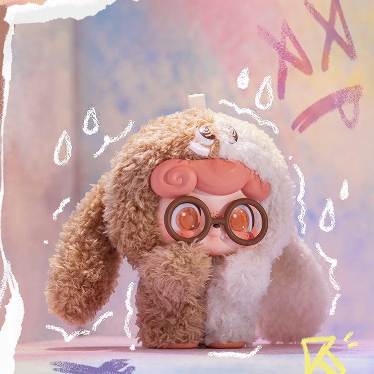 Odd Even Trendy Lebao Emotion Furry Monster Blind Box Figurine Trendy Toy Gift Ornament.Blind bag