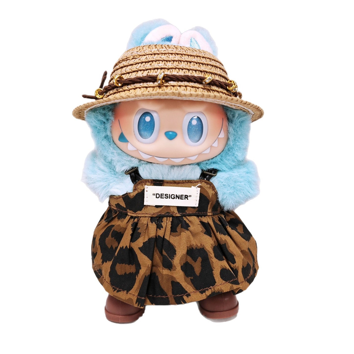 1st, 2nd, and 3rd Generation Labubu Clothes Leopard Print Strap Dress Labubu Doll Clothes
