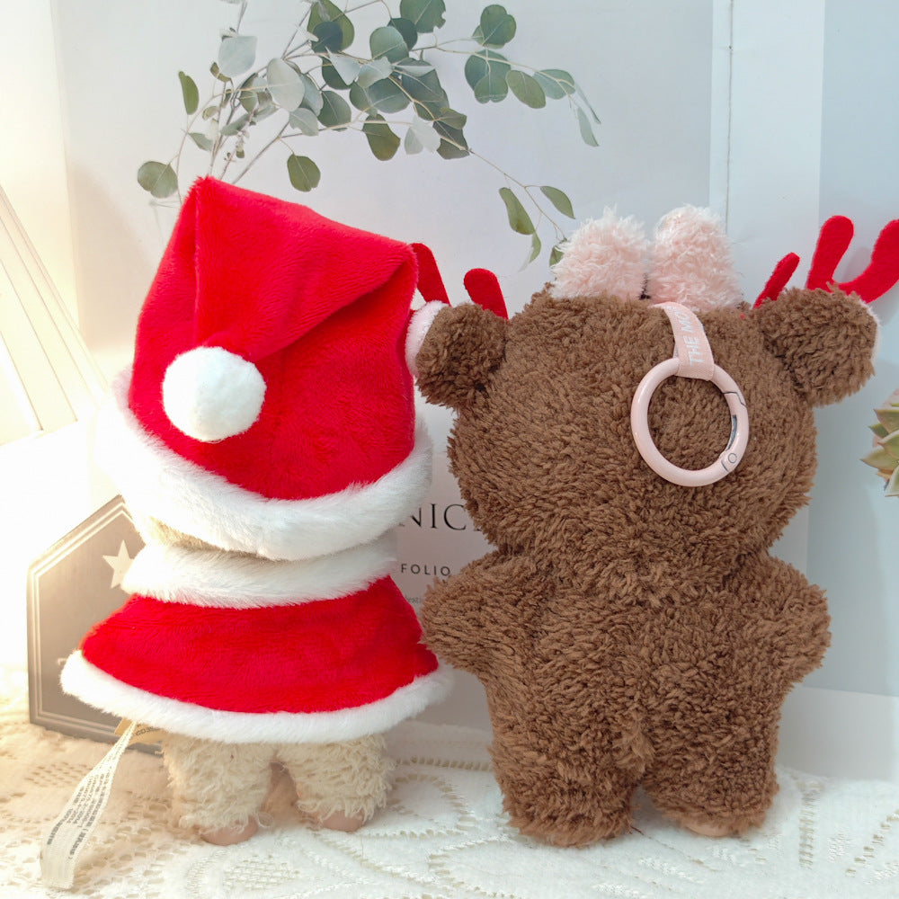 First and Second Generation Blind Box Labubu Pendant Christmas Cloak Doll Clothes Labubu Cookie Man Sweater Christmas Hat