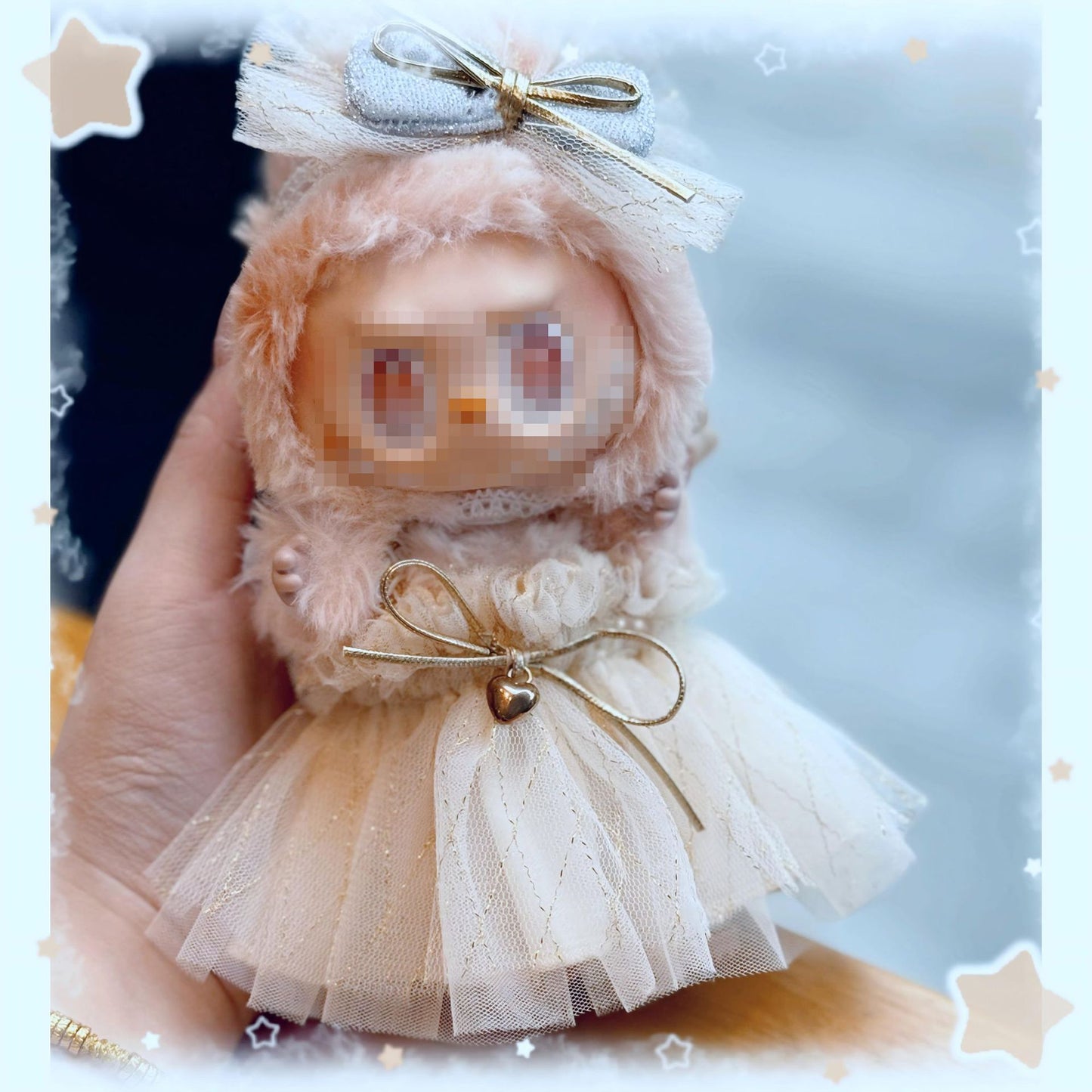 17CM Labubu Wedding Dress Set Baby Clothes Replacement Labubu Dress Two-Piece Set