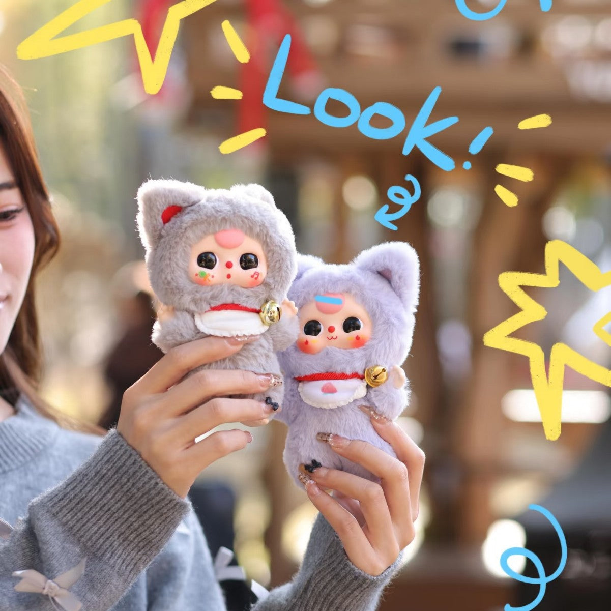 完成Three-year-old child Billionaire Cat Master Series Genuine Blind Box Trendy Toys Handheld Office Dolls Gift Figurines Toys Gifts