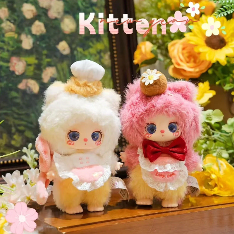 Lila Fourth Generation LIILA Chef Kitten Plush Blind Box Figurine Bedroom Girly Decoration