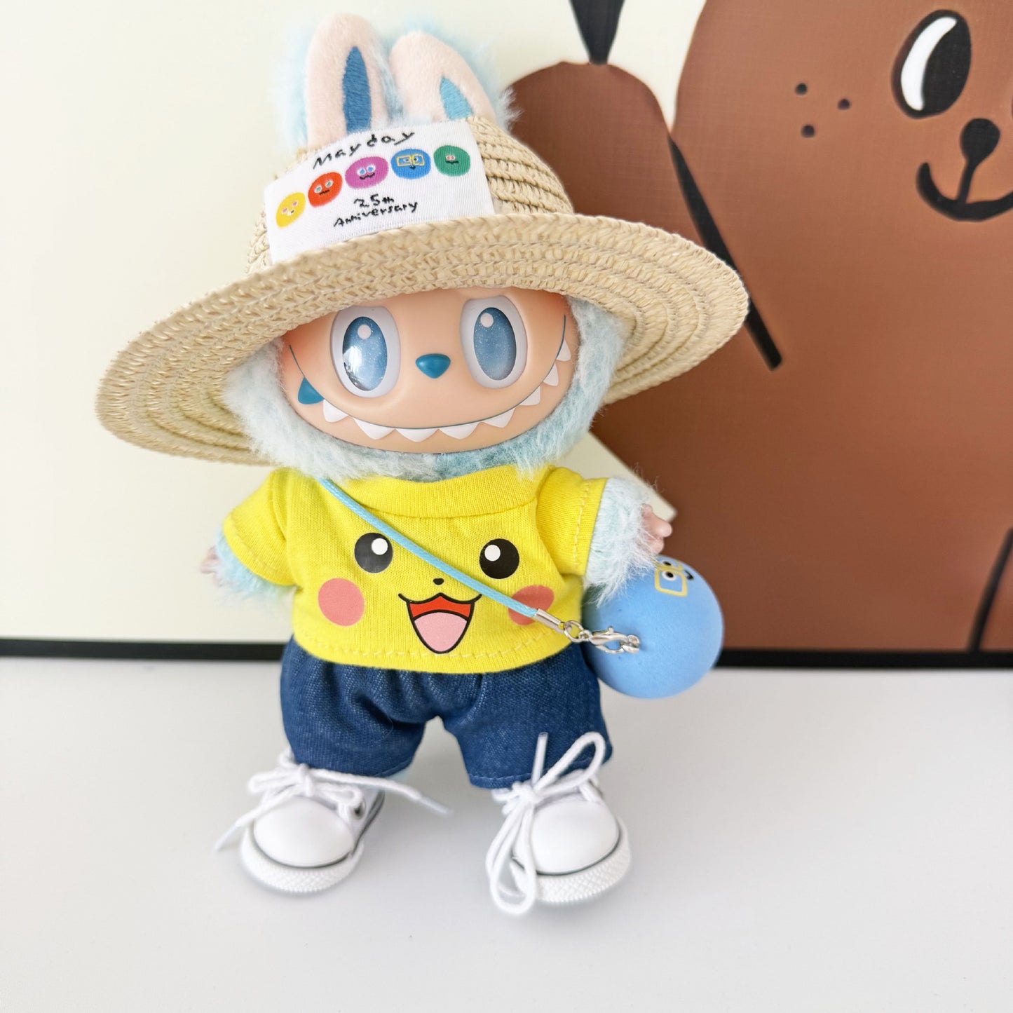 First, Second, and Third Generation Keychain LABUBU Clothing Pendant Labubu Wearing Mayday Concert Same Style Cute Doll Clothes