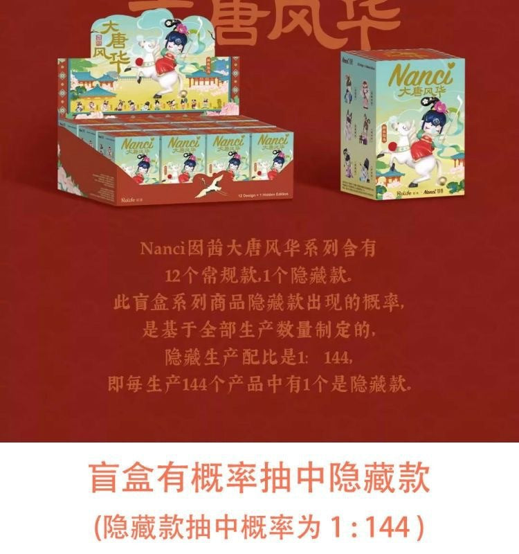 Ruolai Rolife Nanci Nanci Tang Dynasty Fenghua Series Blind Box New Trendy Toy Figurine Gift Internet Celebrity Decoration