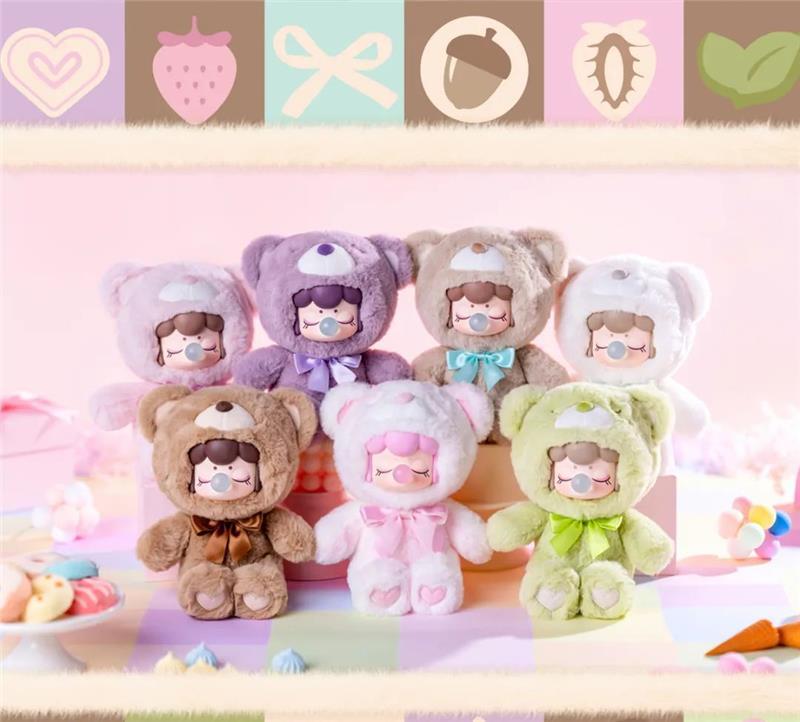 Ruolai Genuine in Stock Nanci Chocolate Colorful Bear Series Blind Box Vinyl Hand-Made Girls' Gifts