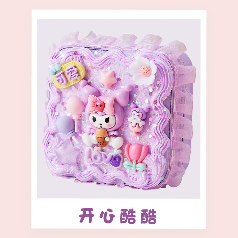 New Product Elegant Jewelry Box Children diy Simulation Cream Glue Material Kit Girl's Jewelry Box Cute Jewelry Bag