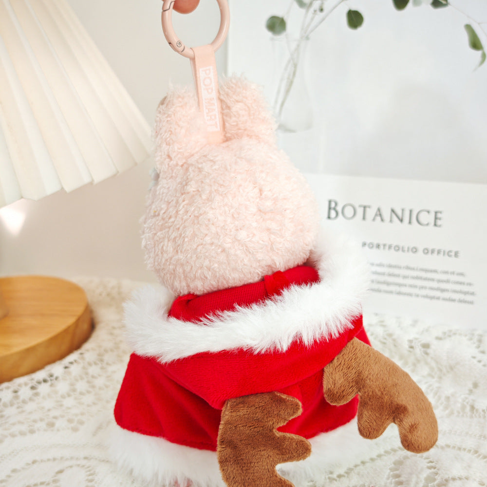 First and Second Generation Blind Box Labubu Pendant Christmas Cloak Doll Clothes Labubu Cookie Man Sweater Christmas Hat