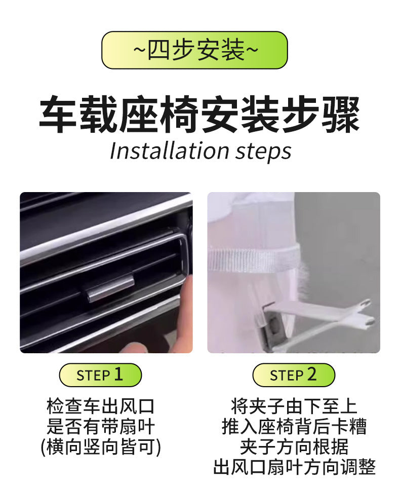 Applicable 17cm Labubu Safety Car Seat Air Vent Decoration Does Not Include Doll