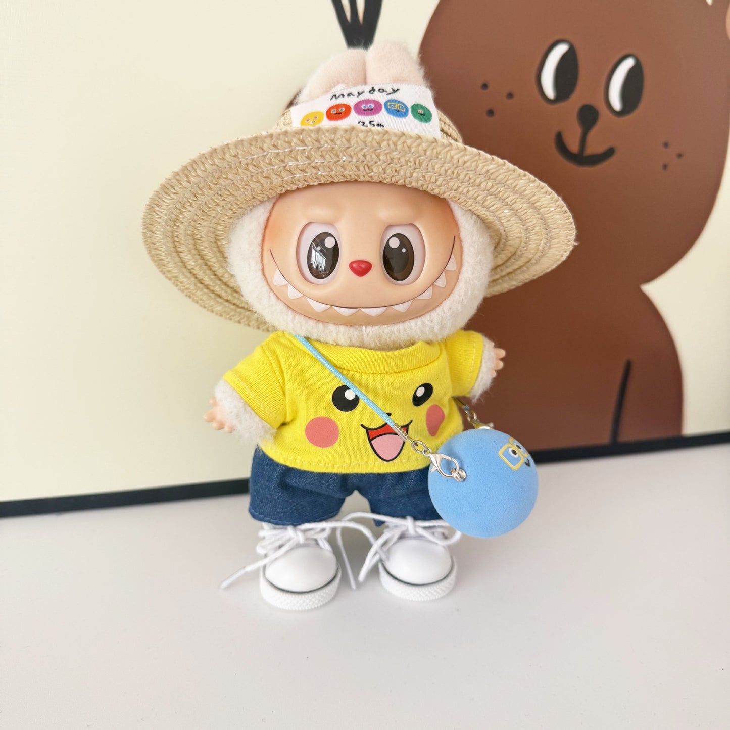 First, Second, and Third Generation Keychain LABUBU Clothing Pendant Labubu Wearing Mayday Concert Same Style Cute Doll Clothes