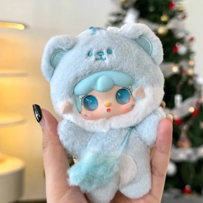 Complete Genuine Oxygen Yooki 4th Generation <Bite a Bear> Plush Blind Box Doll Ornament Trendy Wholesale