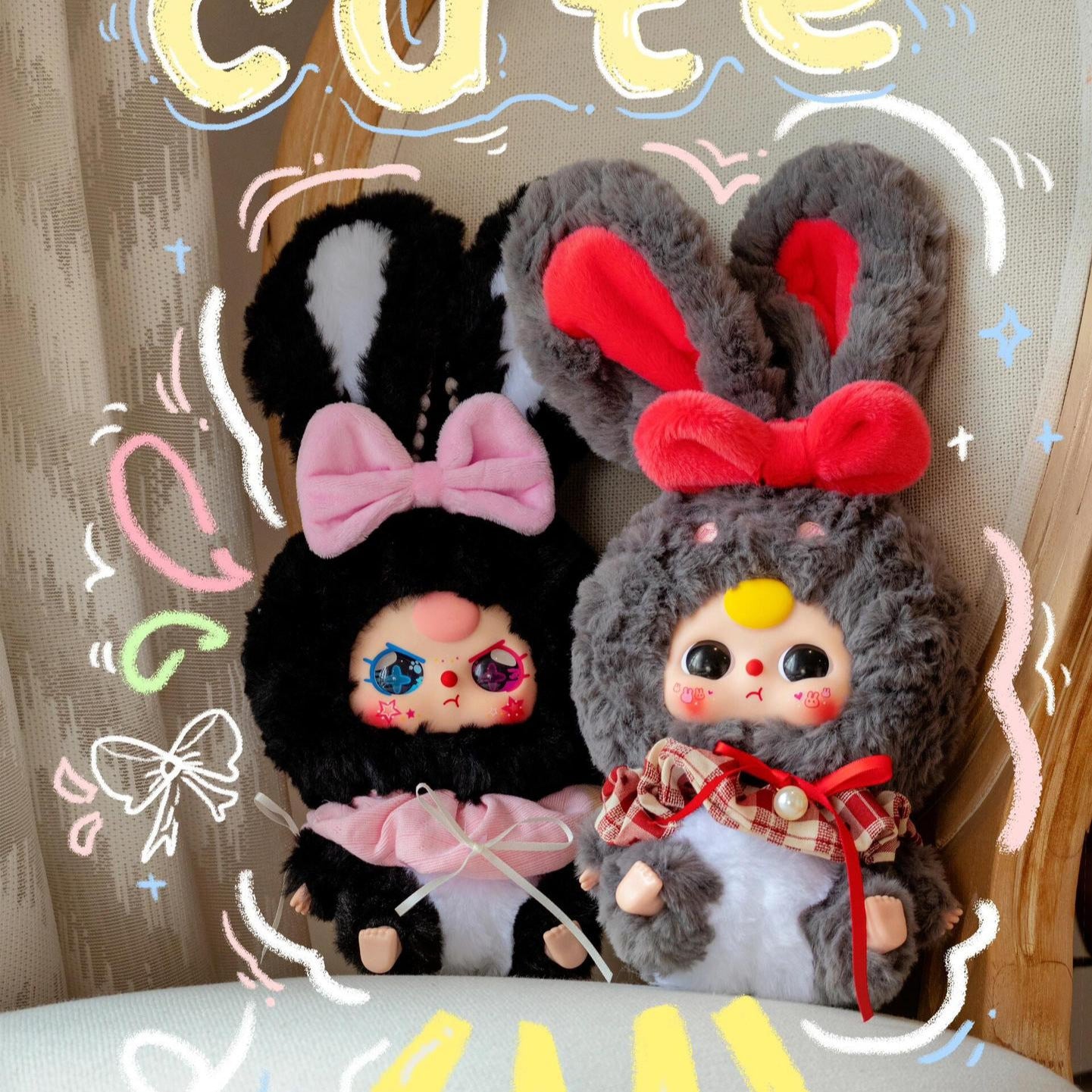 Official Baby Three Three-Year-Old Lily Rabbit Town Second Generation Series Plush Blind Box Trendy Toy Decoration Gift
