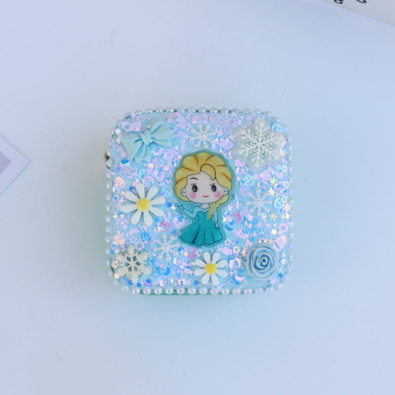 New Product Elegant Jewelry Box Children diy Simulation Cream Glue Material Kit Girl's Jewelry Box Cute Jewelry Bag