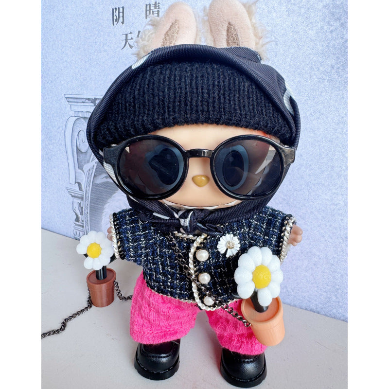 Only Mini G-Dragon GD Same Style Support Stick Labubu 17cm Vinyl Keychain Doll Little Daisy Keychain