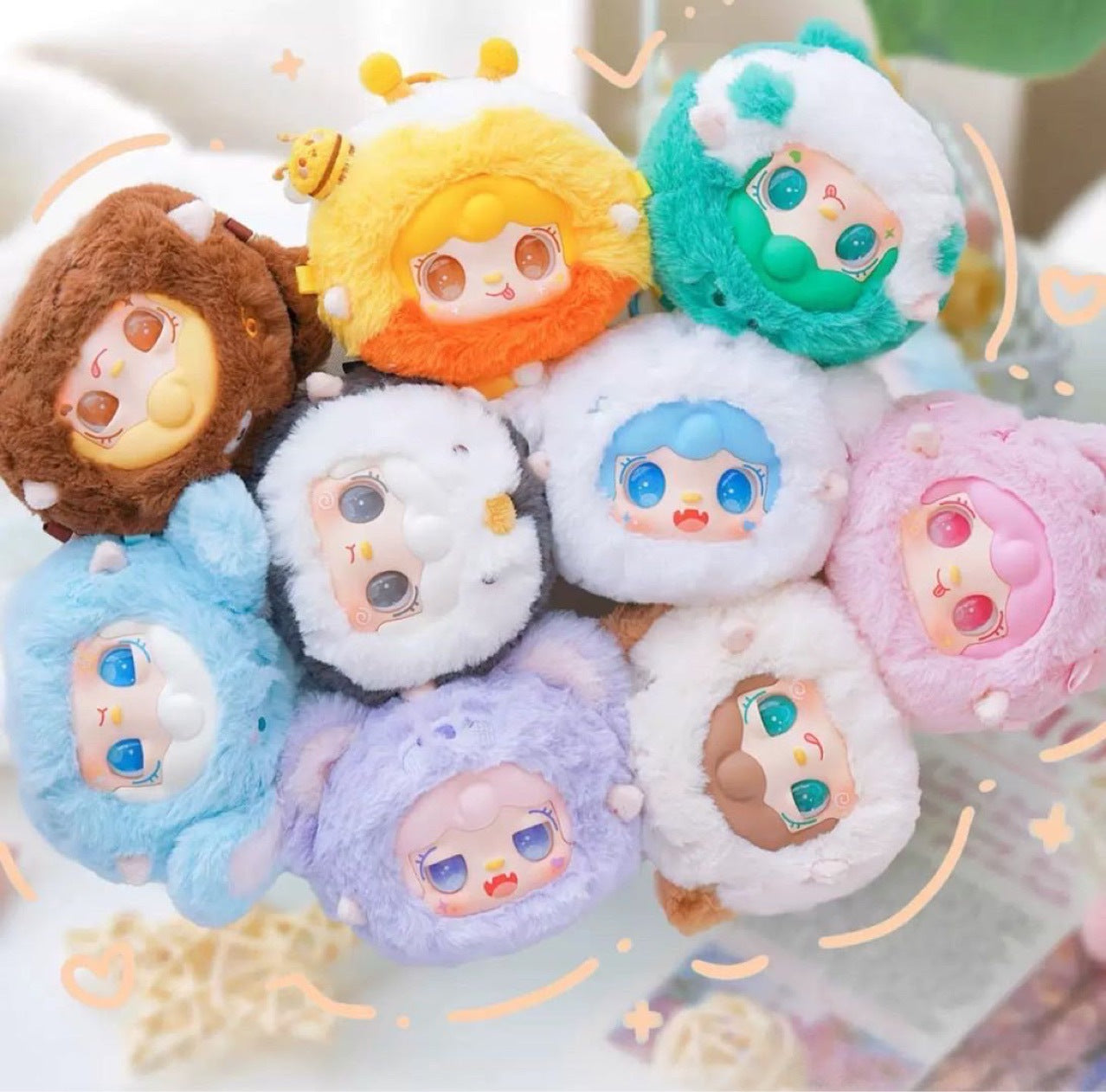 Yooki Oxygen Cute Mixed Series Plush Blind Box Hidden Probability 1/96
