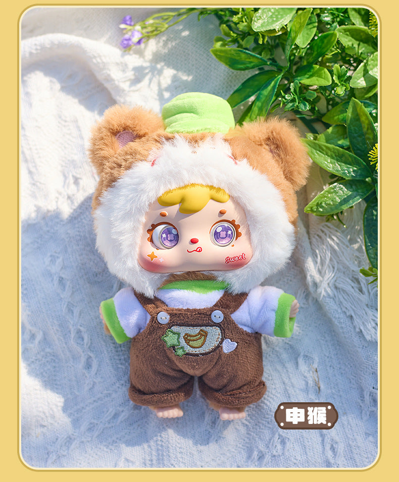 Girly Heart Three Little Furry Zodiac Plush Pendant Blind Box Doll Girl Bedroom Decoration Birthday Gift