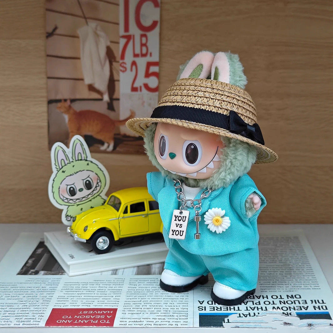 Labubu Labubu First Second Third Generation Baby Clothes G-Dragon GD Dress Up Same Style Sugar Glue Blind Box Labubu Clothes