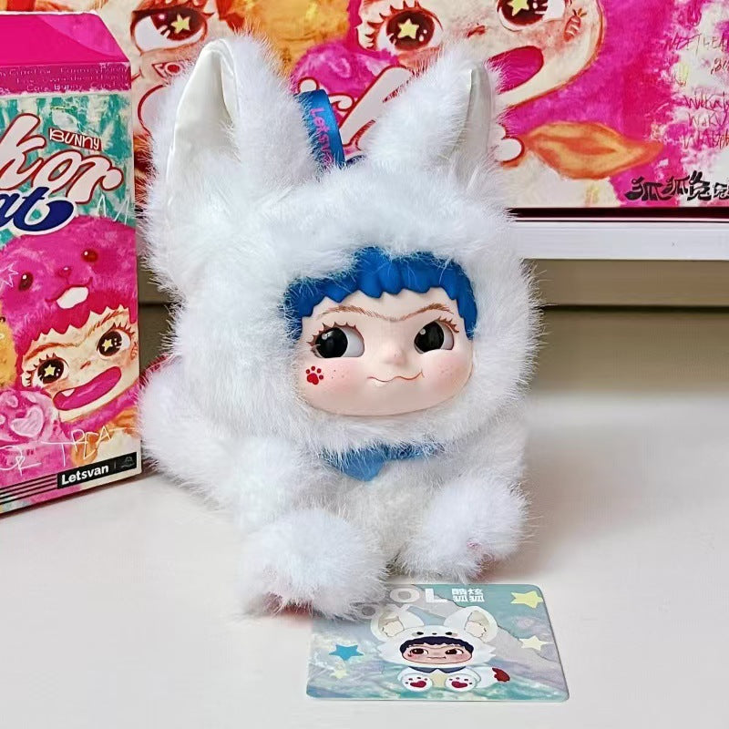 完成New Product WAKUKU Plush Blind Box Furry Trendy Fun Party Series Trendy Toy Figurine Vinyl Doll Cute Gift