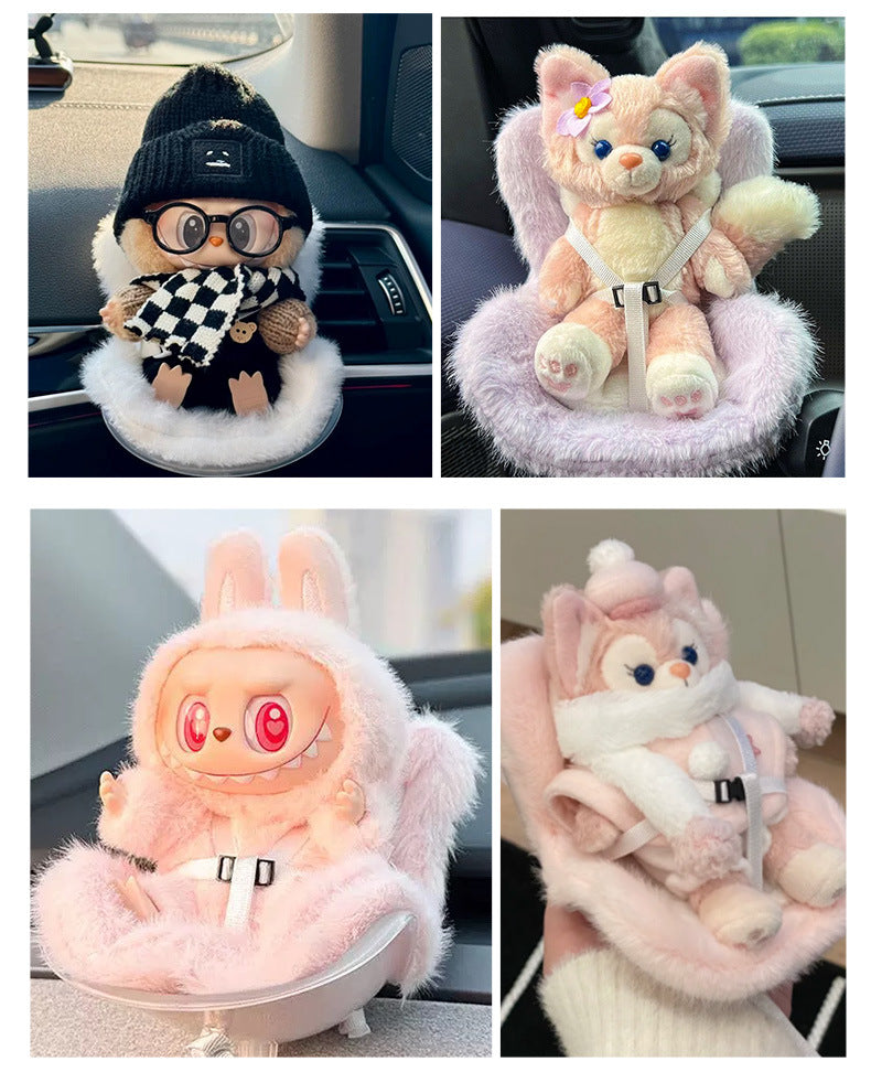 Applicable 17cm Labubu Safety Car Seat Air Vent Decoration Does Not Include Doll