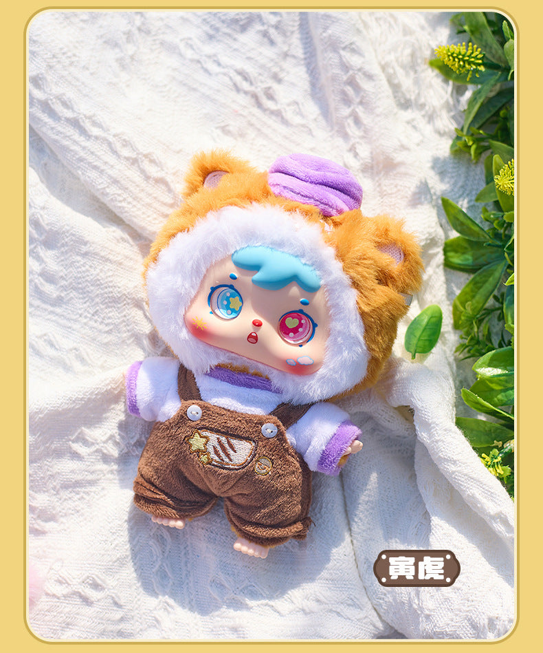 Girly Heart Three Little Furry Zodiac Plush Pendant Blind Box Doll Girl Bedroom Decoration Birthday Gift