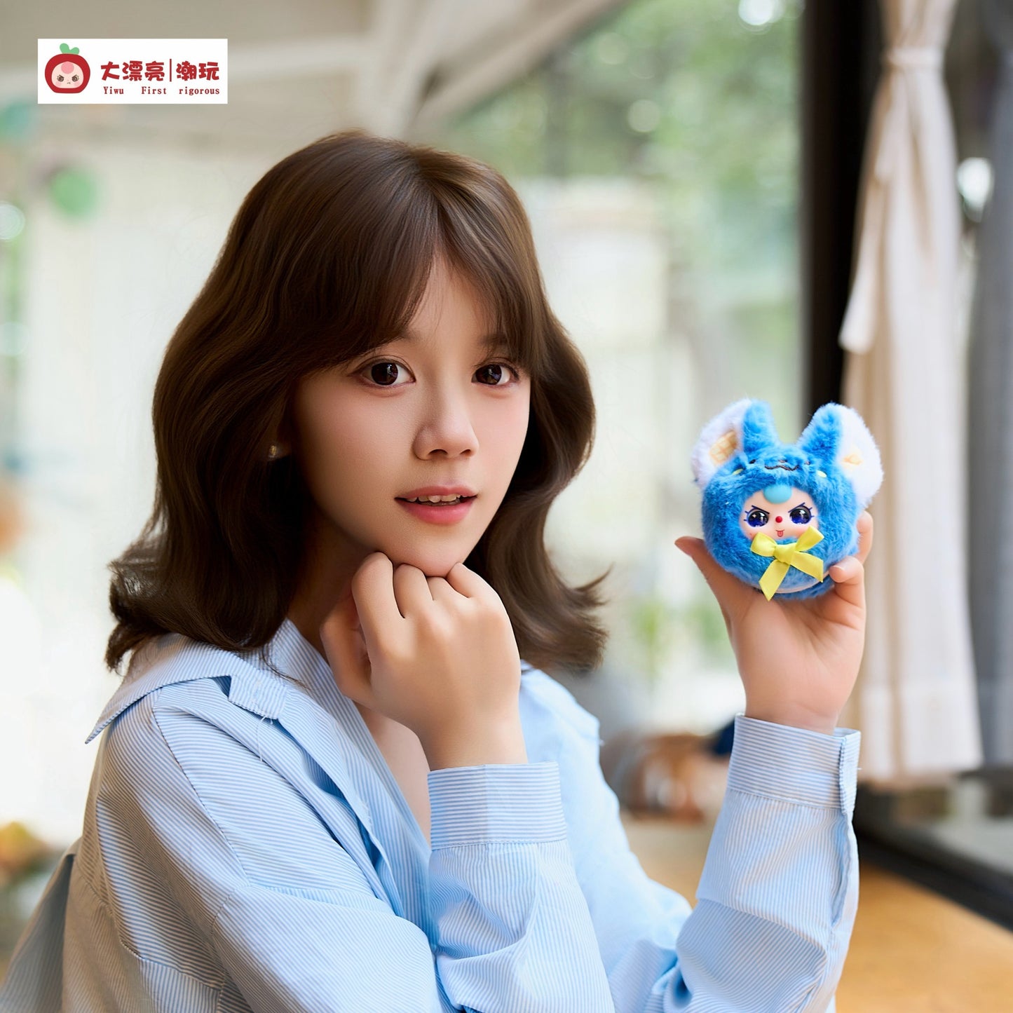 Genuine New Product Baby three Three-Year-Old Child Makeup Mirror Series Plush Blind Box Figurine Gift