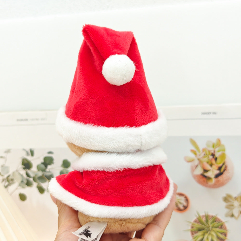 First and Second Generation Blind Box Labubu Pendant Christmas Cloak Doll Clothes Labubu Cookie Man Sweater Christmas Hat