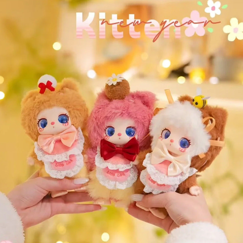 Lila Fourth Generation LIILA Chef Kitten Plush Blind Box Figurine Bedroom Girly Decoration