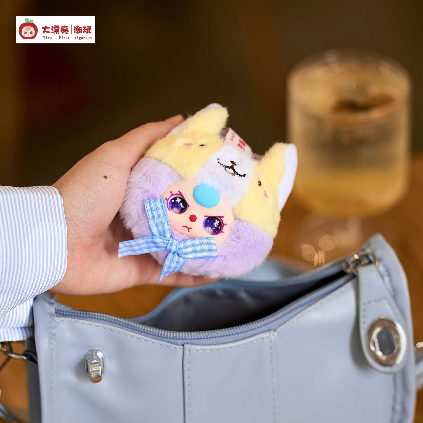 Genuine New Product Baby three Three-Year-Old Child Makeup Mirror Series Plush Blind Box Figurine Gift