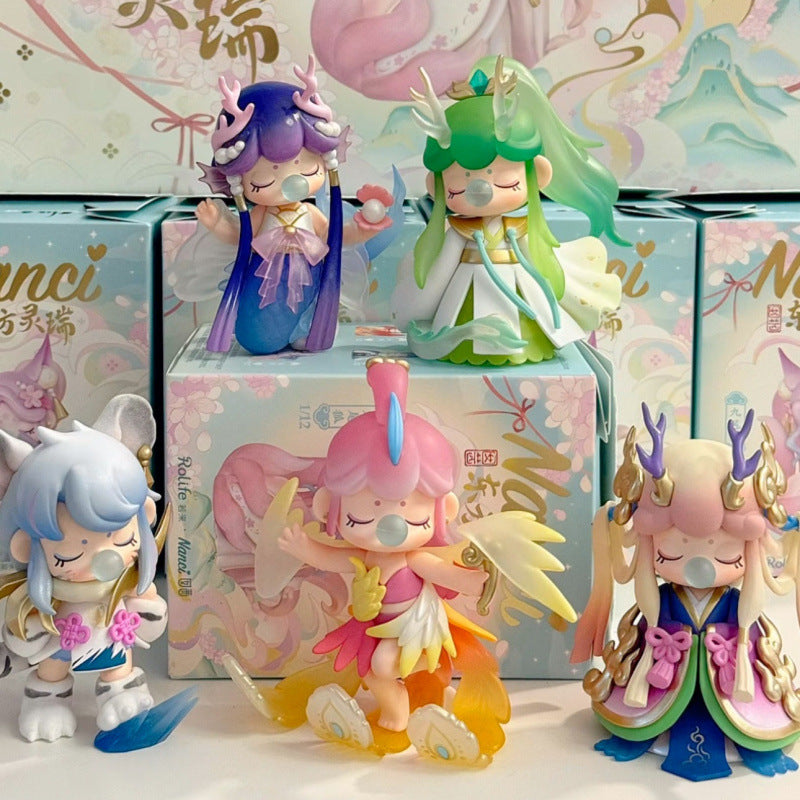 Ruolai New Ruolai Nanci Oriental Lingrui Series Blind Box Figurine Ancient Style Ornament Doll Trendy Gift