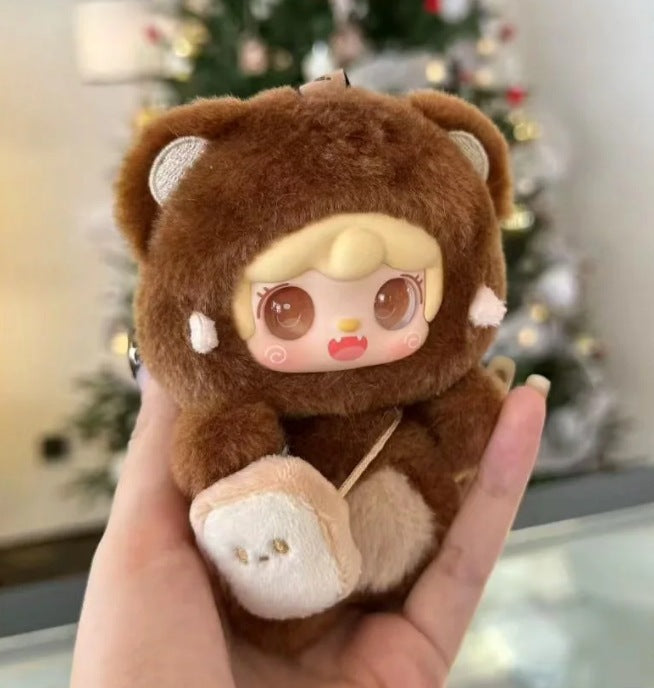 Complete Genuine Oxygen Yooki 4th Generation <Bite a Bear> Plush Blind Box Doll Ornament Trendy Wholesale