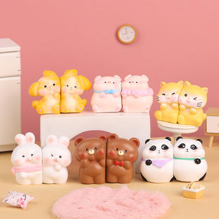 Girlish Cute Three Little Furry Zodiac Plush Blind Box Girl Backpack Decoration Pendant