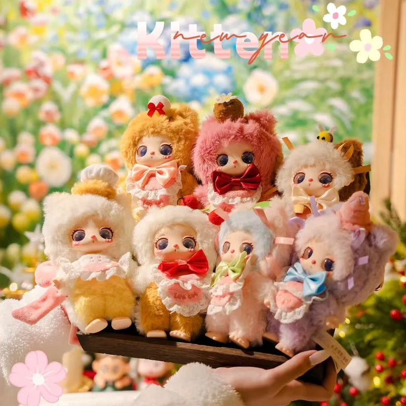 Lila Fourth Generation LIILA Chef Kitten Plush Blind Box Figurine Bedroom Girly Decoration