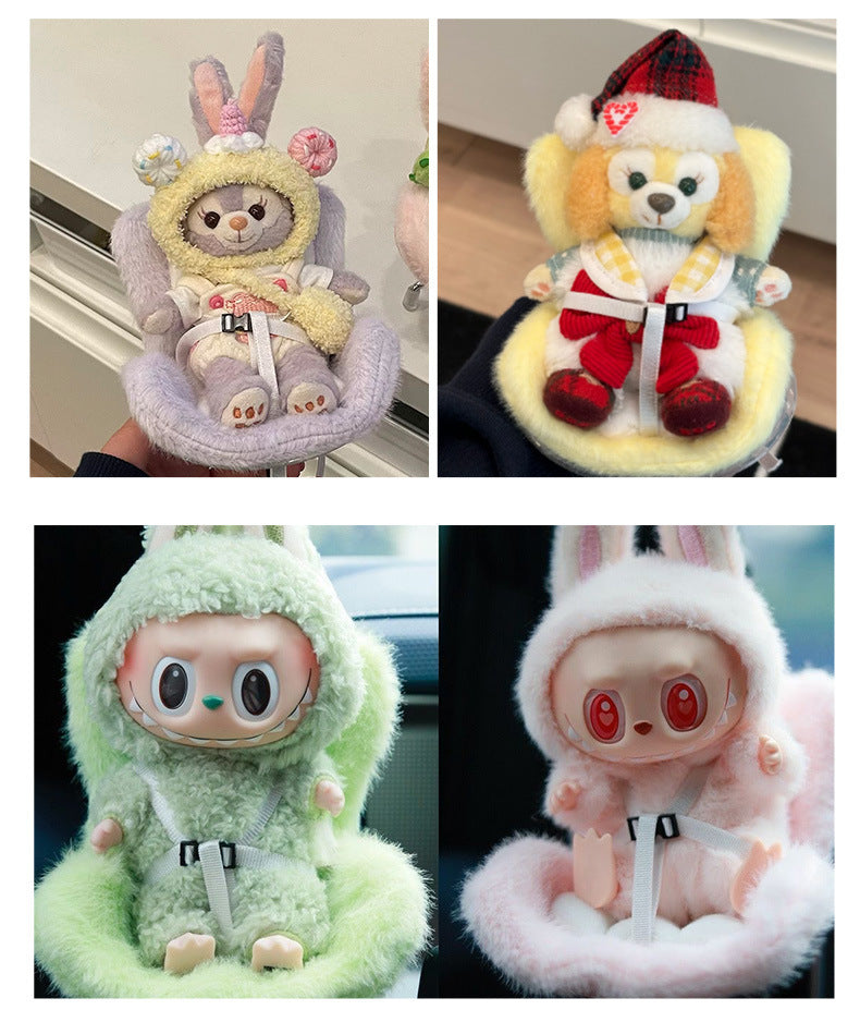 Applicable 17cm Labubu Safety Car Seat Air Vent Decoration Does Not Include Doll