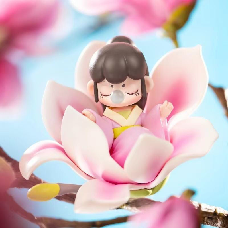 Ruolai Authentic Ruolai Nanci Flower Collection Series Blind Box Girl's Birthday Gift Desktop Ornament Giftrulruru