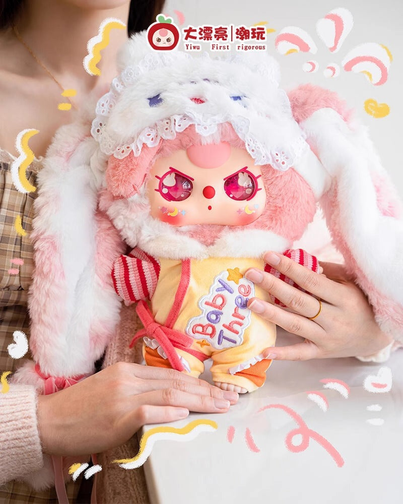 Genuine Big Beautiful Baby Three Years Old Good Night Baby 400% Plush Set Box Trendy Blind Box Cute Doll Ornament Gift