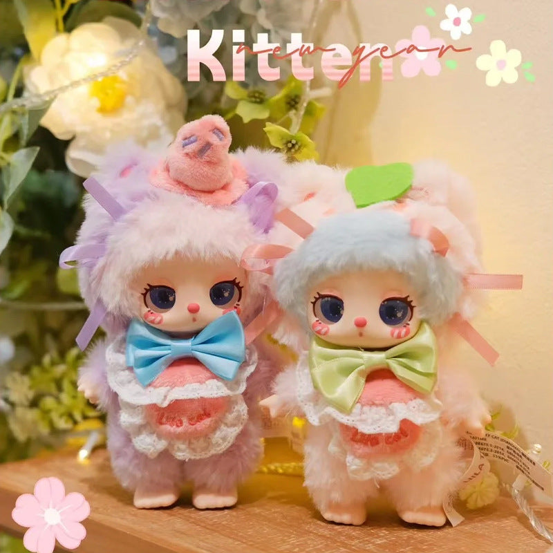 Lila Fourth Generation LIILA Chef Kitten Plush Blind Box Figurine Bedroom Girly Decoration