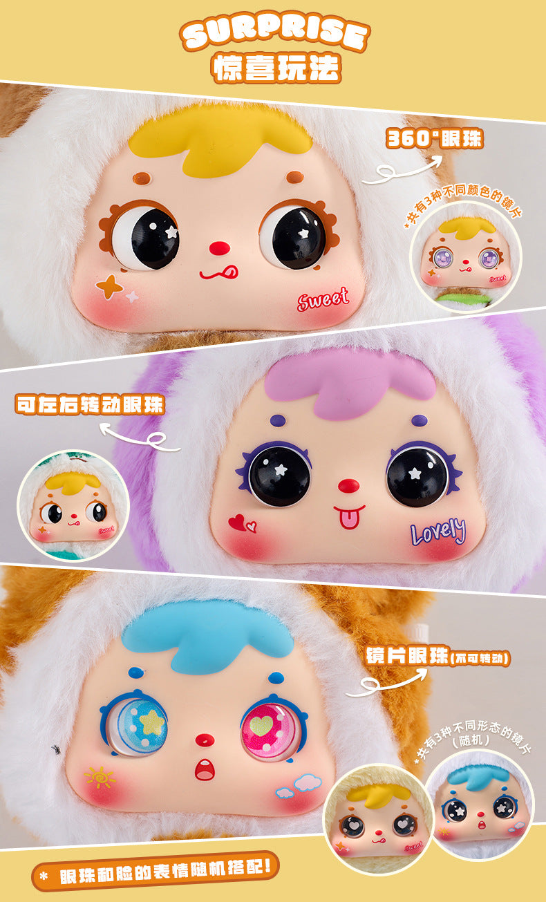 Girly Heart Three Little Furry Zodiac Plush Pendant Blind Box Doll Girl Bedroom Decoration Birthday Gift