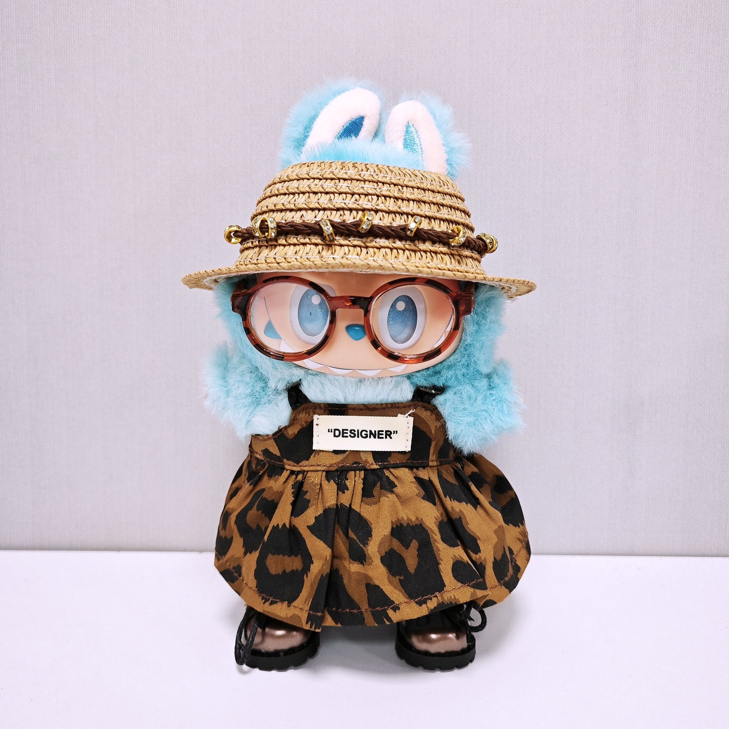 1st, 2nd, and 3rd Generation Labubu Clothes Leopard Print Strap Dress Labubu Doll Clothes