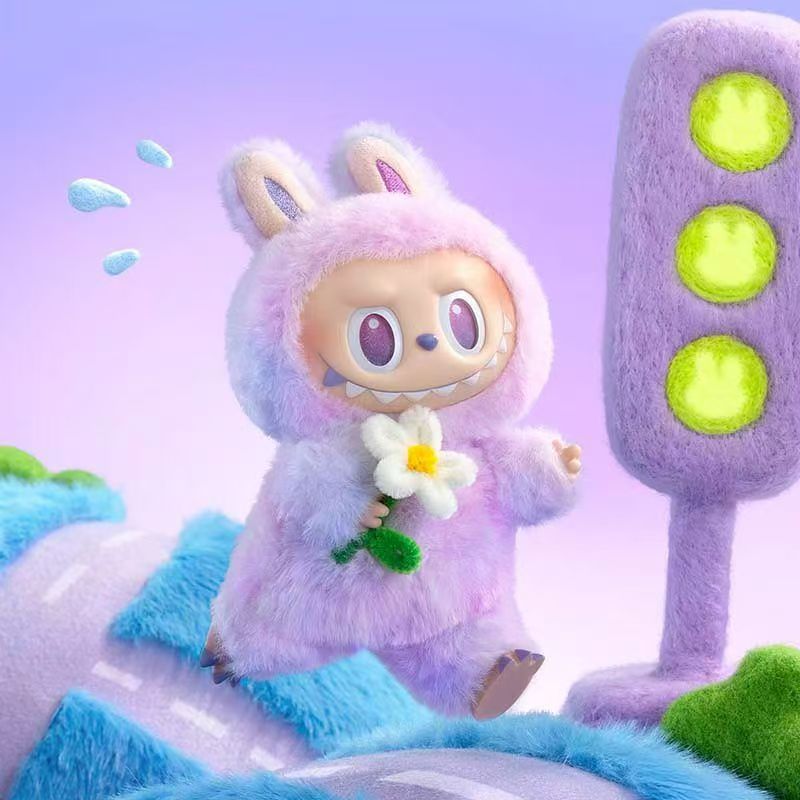 AAALabubu Plush Doll Pop Mart Series 3 Blind Box labubu Plush Vinyl Series Doll Keychain Toy