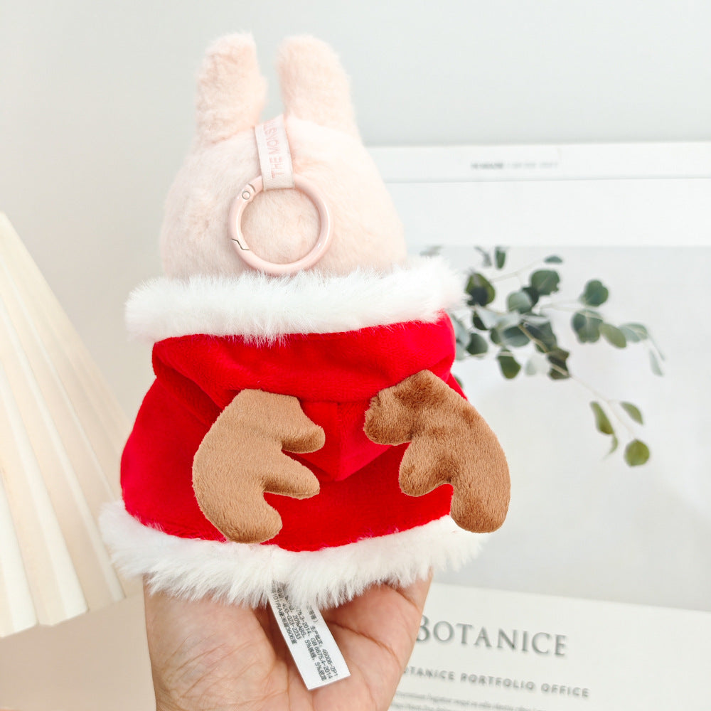 First and Second Generation Blind Box Labubu Pendant Christmas Cloak Doll Clothes Labubu Cookie Man Sweater Christmas Hat