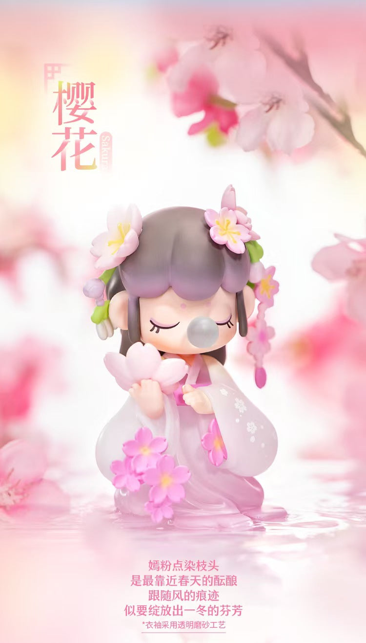 Ruolai Authentic Ruolai Nanci Flower Collection Series Blind Box Girl's Birthday Gift Desktop Ornament Giftrulruru