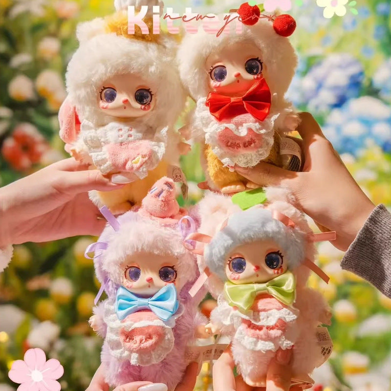 Lila Fourth Generation LIILA Chef Kitten Plush Blind Box Figurine Bedroom Girly Decoration