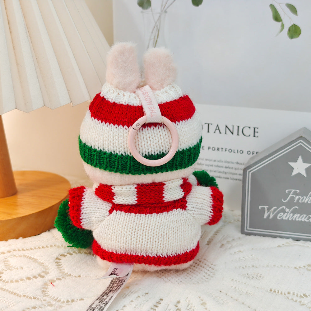First and Second Generation Blind Box Labubu Pendant Christmas Cloak Doll Clothes Labubu Cookie Man Sweater Christmas Hat