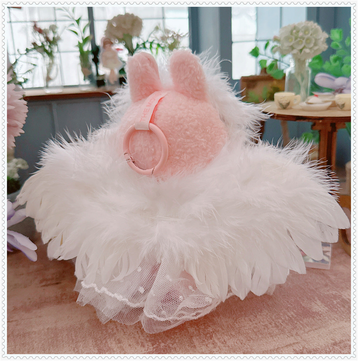1st/2nd Generation Vinyl Blind Box 17CM Labubu Clothes Sitting Party White Angel Dress Wedding Dress LABUBU Outfit