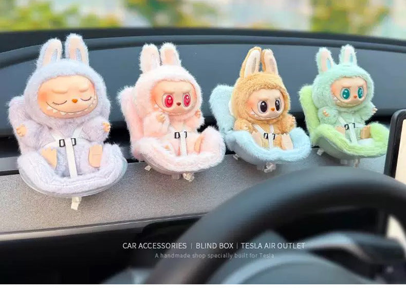 Applicable 17cm Labubu Safety Car Seat Air Vent Decoration Does Not Include Doll