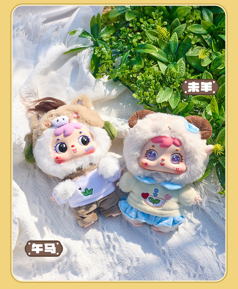 Girly Heart Three Little Furry Zodiac Plush Pendant Blind Box Doll Girl Bedroom Decoration Birthday Gift