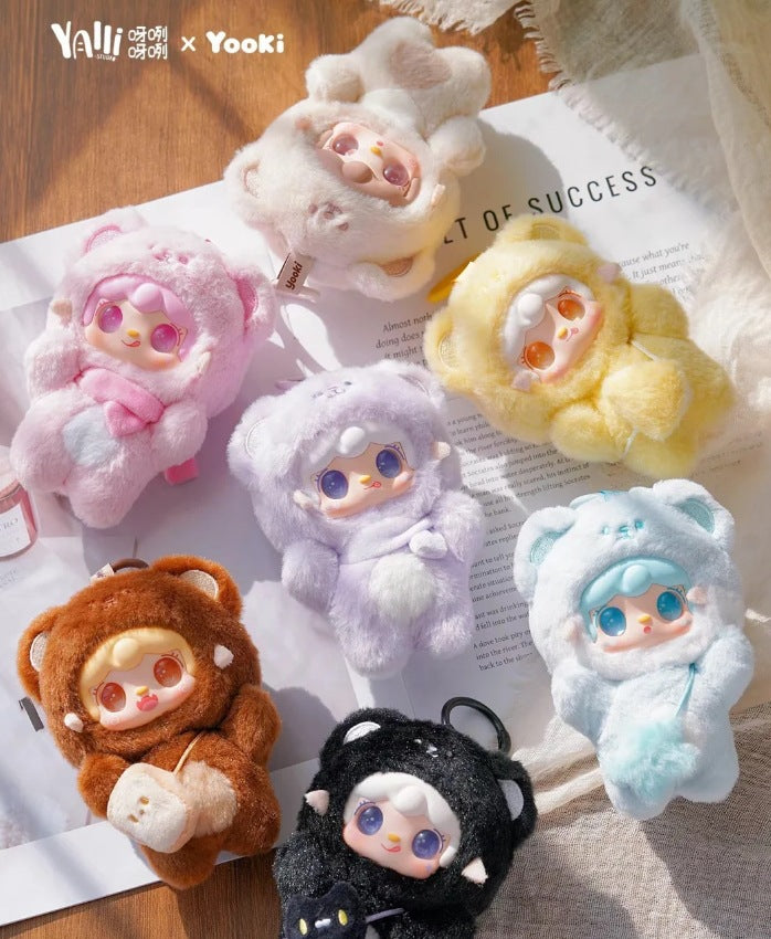 Complete Genuine Oxygen Yooki 4th Generation <Bite a Bear> Plush Blind Box Doll Ornament Trendy Wholesale