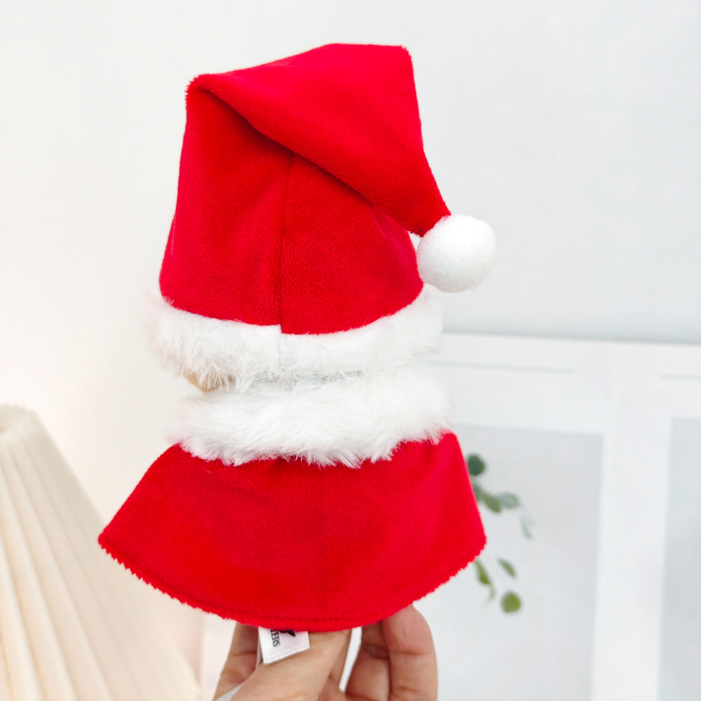 First and Second Generation Blind Box Labubu Pendant Christmas Cloak Doll Clothes Labubu Cookie Man Sweater Christmas Hat